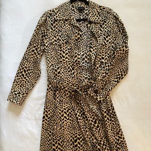 WHO WHAT WEAR Leopard Midi Dress